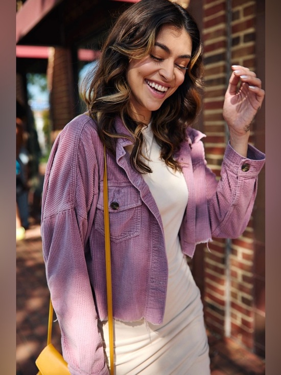 American Eagle Outfitters Jackets & Blazers - American Eagle | Lavender Corduroy Shacket